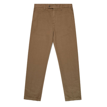 Sunspel Cotton Linen Trouser Dark Cedar 32" LEG