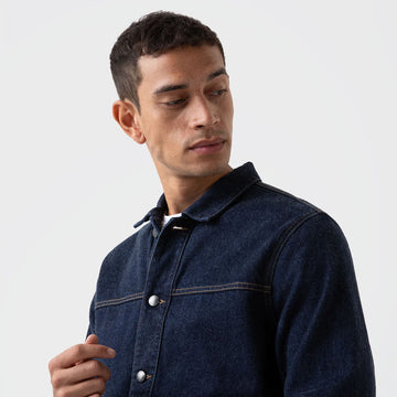 Sunspel Denim Jacket Denim Rinse Wash - Parasol Store