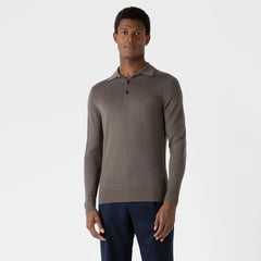Sunspel Extra-Fine Merino Polo Shirt Cedar - Parasol Store