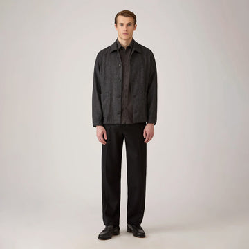 Sunspel Fine Cord Shirt Anthracite