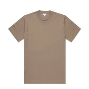 Sunspel Heavy Weight S/S Crew Tee Dark Stone - Parasol Store