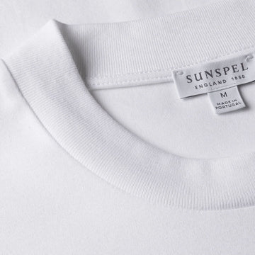 Sunspel Heavy Weight S/S Crew Tee White - Parasol Store