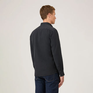 Sunspel Indigo Twill Shirt Black Rinse Denim - Parasol Store