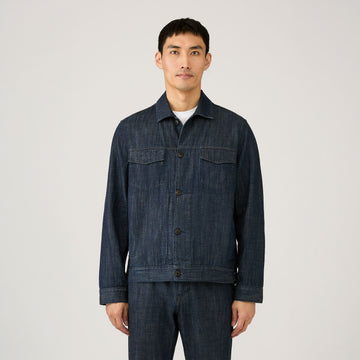 Sunspel Japanese Denim Jacket Denim Rinse Wash