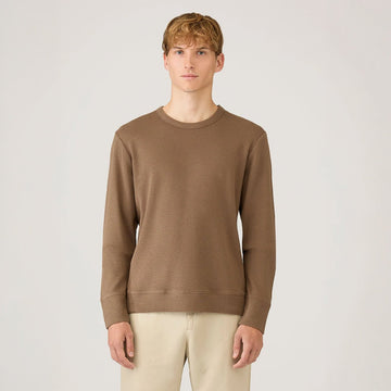 Sunspel LS Cellulock Crew Neck Dark Cedar