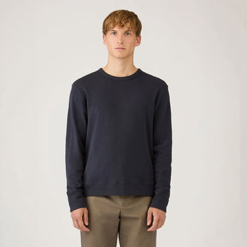 Sunspel LS Cellulock Crew Neck Navy