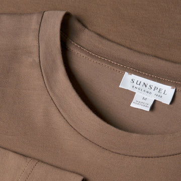 Sunspel L/S Riviera T-Shirt Bark - Parasol Store