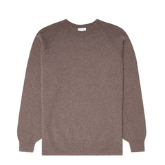 Sunspel Lambswool Crew Neck Knit Cedar - Parasol Store