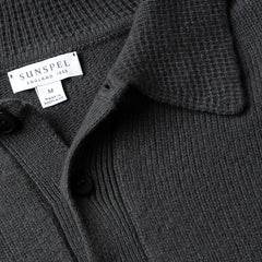 Sunspel Lambswool Polo Drill Green - Parasol Store