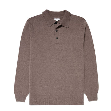 Sunspel Lambswool Polo Shirt Cedar - Parasol Store