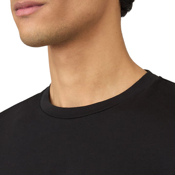 Sunspel Long Sleeve Riviera Midweight T-Shirt Black - Parasol Store