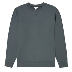 Sunspel Loopback Sweatshirt Drill Green - Parasol Store