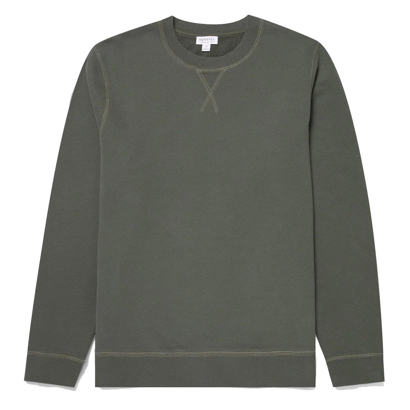 Sunspel Loopback Sweatshirt Khaki - Parasol Store