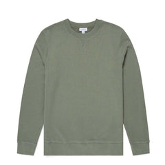 Sunspel Loopback Sweatshirt Light Khaki - Parasol Store