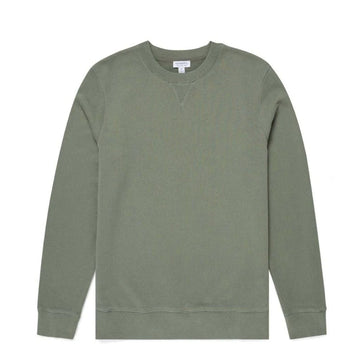 Sunspel Loopback Sweatshirt Light Khaki