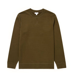Sunspel Loopback Sweatshirt Loden Green