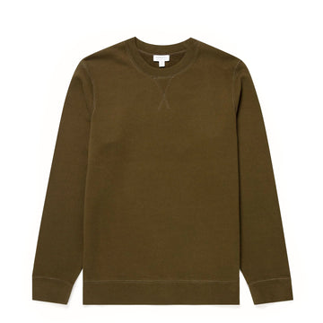 Sunspel Loopback Sweatshirt Loden Green