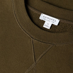 Sunspel Loopback Sweatshirt Loden Green