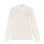 Sunspel Womens Mock Neck L/S Top Ecru