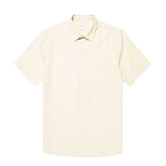 Sunspel Natural Texture Linen Shirt Ecru