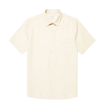 Sunspel Natural Texture Linen Shirt Ecru