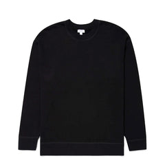 Sunspel Oversized Loopback Sweatshirt Black - Parasol Store