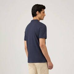 Sunspel Pique Polo Shirt Navy - Parasol Store