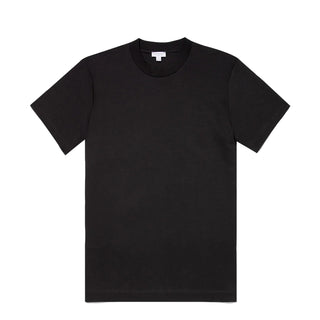Sunspel Relaxed Fit Heavyweight Supima Cotton T‑Shirt Black - Parasol Store