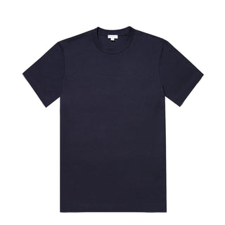 Sunspel Relaxed Fit Heavyweight Supima Cotton T‑Shirt Navy - Parasol Store