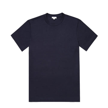 Sunspel Relaxed Fit Heavyweight Supima Cotton T‑Shirt Navy - Parasol Store