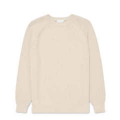 Sunspel Ribbed Cotton Jumper Mink - Parasol Store