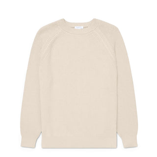 Sunspel Ribbed Cotton Jumper Mink - Parasol Store