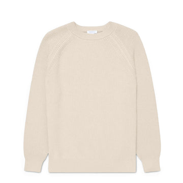 Sunspel Ribbed Cotton Jumper Mink - Parasol Store