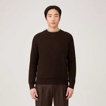 Sunspel Ribbed Cotton Jumper Truffle - Parasol Store