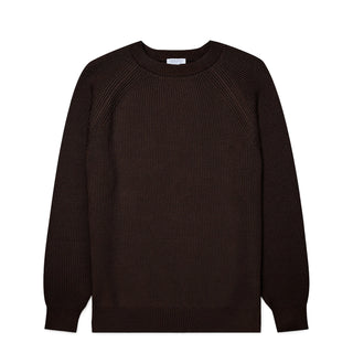 Sunspel Ribbed Cotton Jumper Truffle - Parasol Store