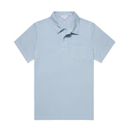 Sunspel Riviera Polo Shirt Blue Mist
