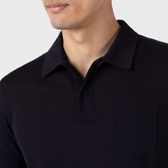 Sunspel Riviera Polo Shirt Midnight Navy - Parasol Store