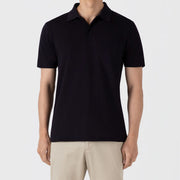 Sunspel Riviera Polo Shirt Midnight Navy - Parasol Store