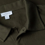 Sunspel Riviera Polo Shirt Pine Green - Parasol Store