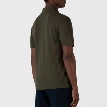 Sunspel Riviera Polo Shirt Pine Green - Parasol Store