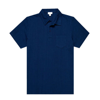 Sunspel Riviera Polo Shirt Real Indigo - Parasol Store
