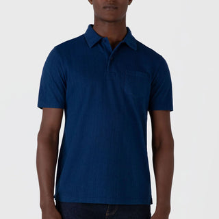 Sunspel Riviera Polo Shirt Real Indigo - Parasol Store