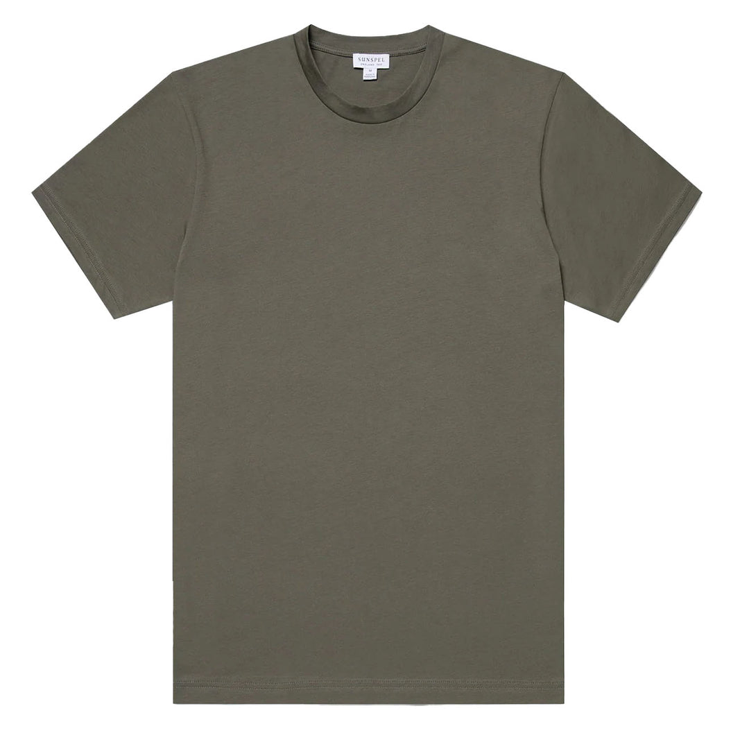 Sunspel Riviera S/S Crew Neck Tee Khaki - Parasol Store