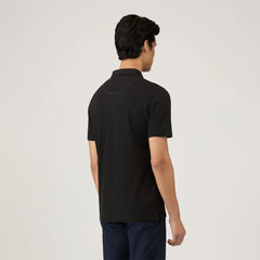 Sunspel Riviera S/S Polo Shirt Black - Parasol Store