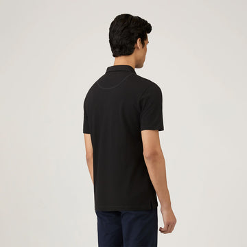 Sunspel Riviera S/S Polo Shirt Black - Parasol Store