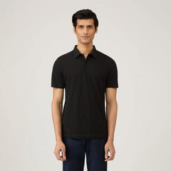 Sunspel Riviera S/S Polo Shirt Black - Parasol Store