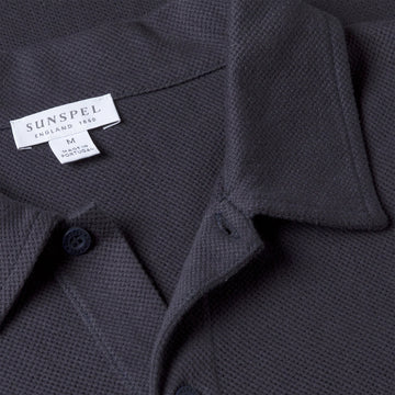 Sunspel Riviera S/S Polo Shirt Navy - Parasol Store