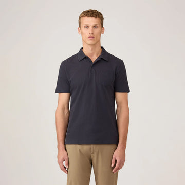 Sunspel Riviera S/S Polo Shirt Navy - Parasol Store