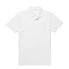 Sunspel Riviera S/S Polo Shirt White - Parasol Store