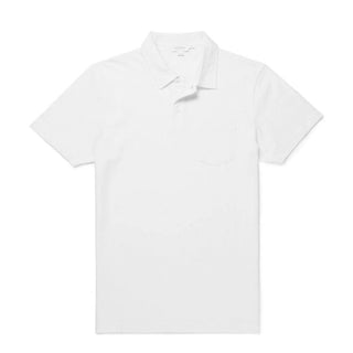 Sunspel Riviera S/S Polo Shirt White - Parasol Store